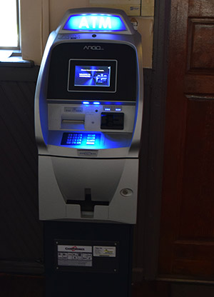 Photo of an ATM at McSorley's Ale House