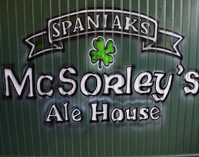 Spray Paint Version of McSorley's Logo