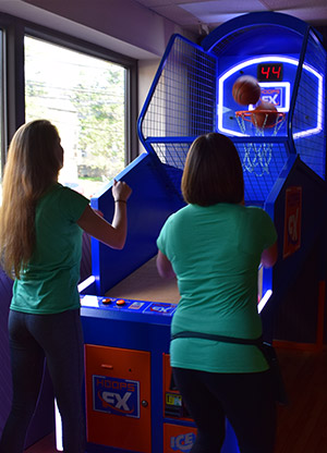 Bartenders Shooting Hoops