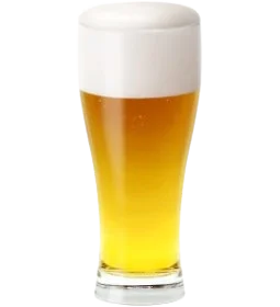 a glass of light beer